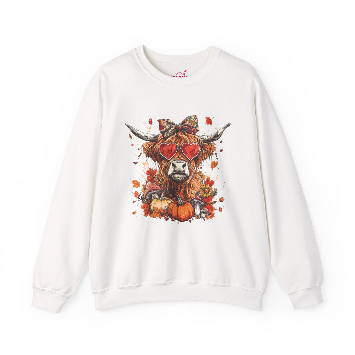 Fall Highland Cow Crewneck Sweatshirt