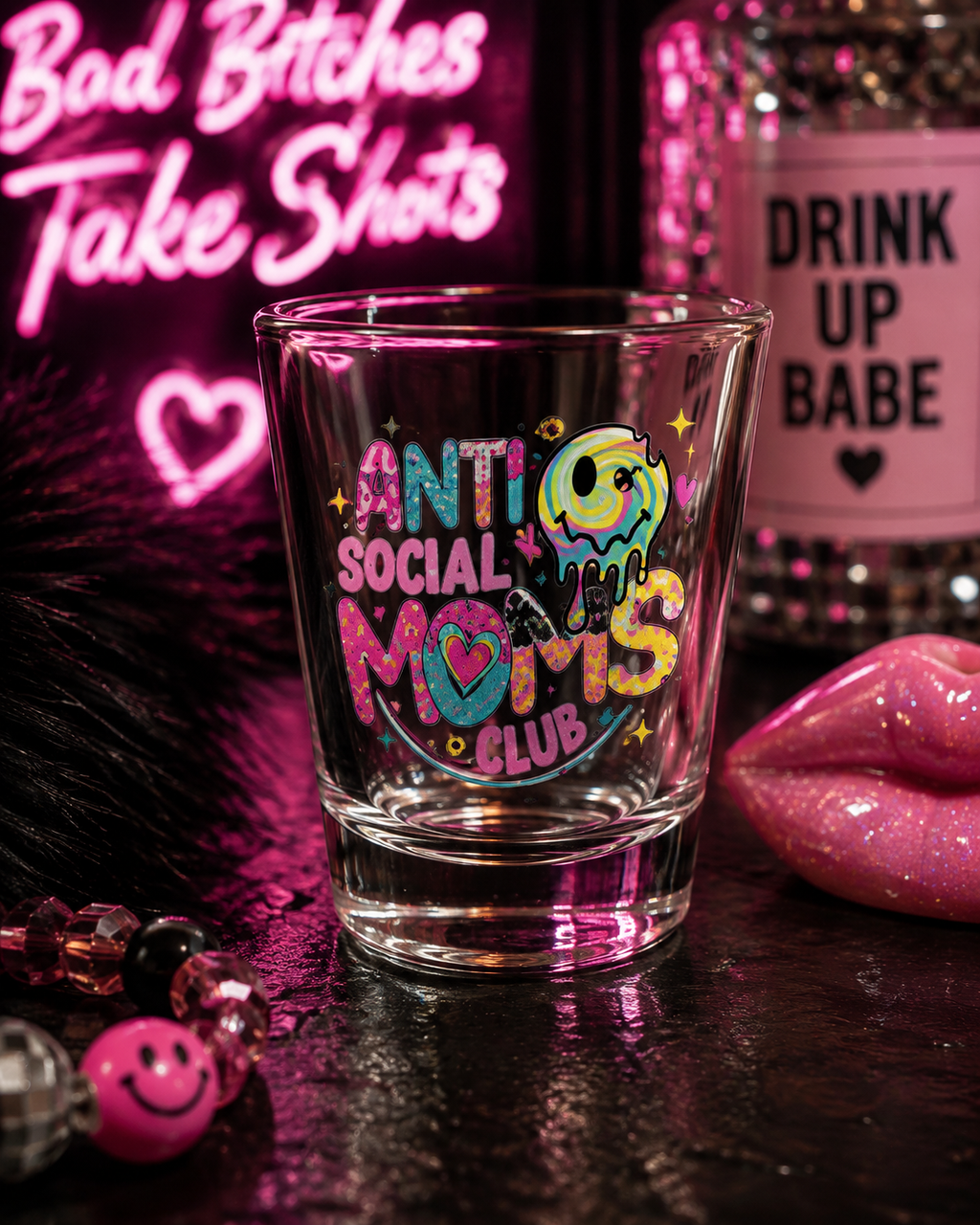 Anti Social Moms Club Shot Glass