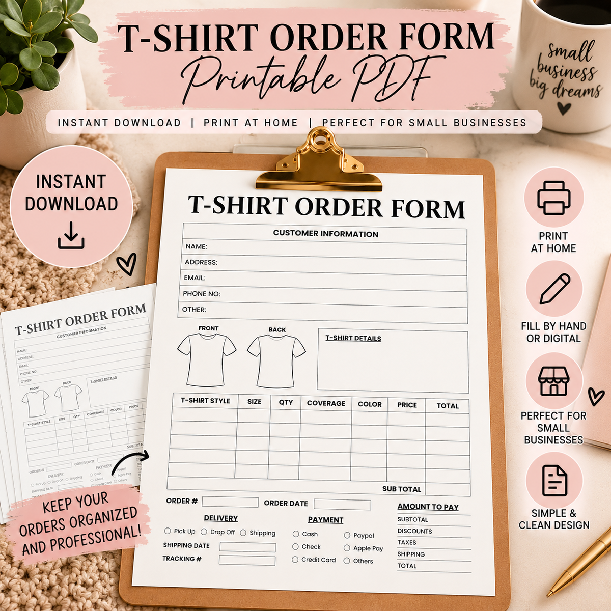 T-Shirt Order Form