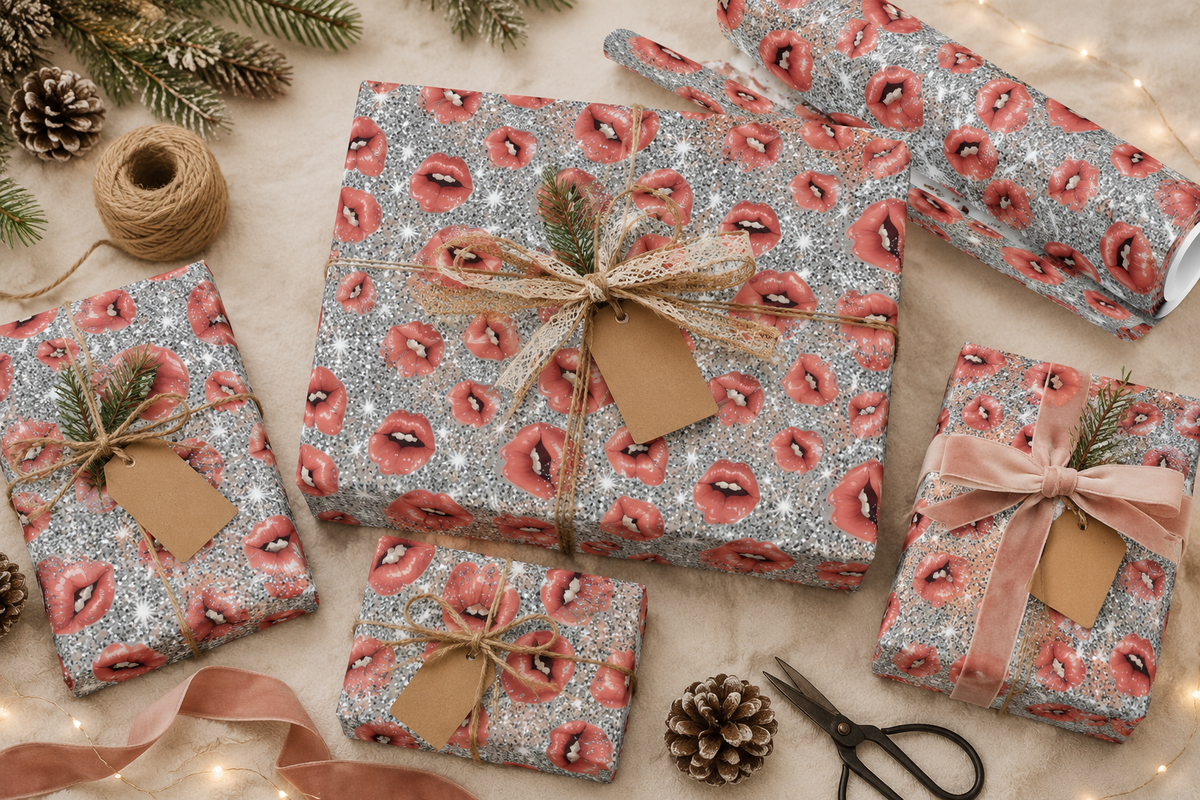 Blingy Lips Wrapping Paper
