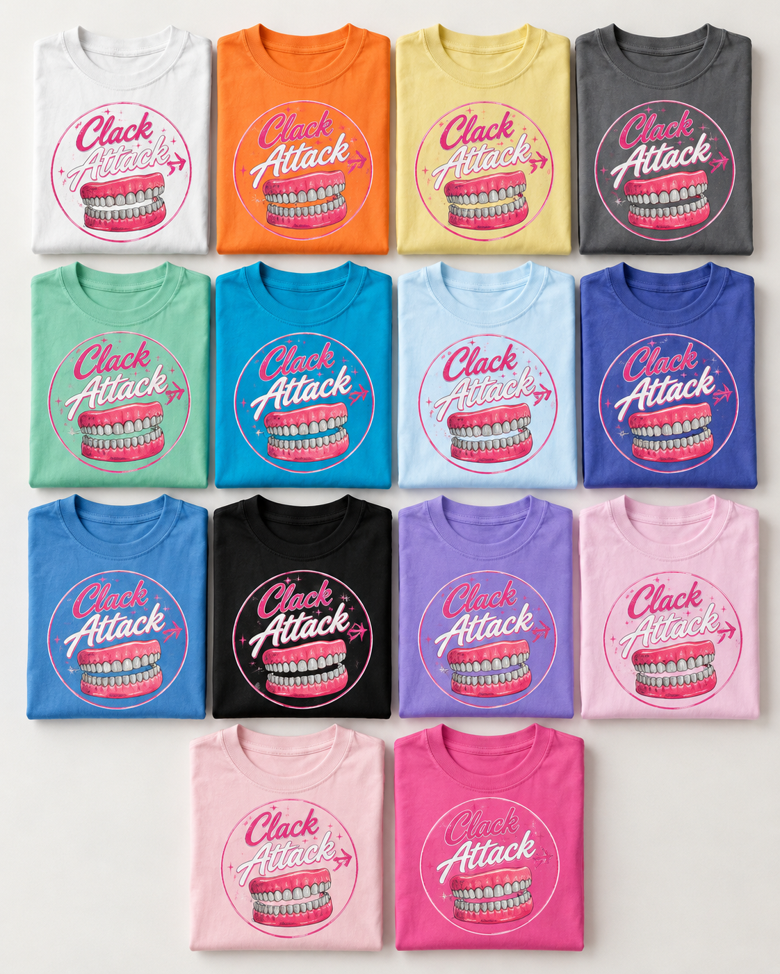 Clack Attack Blingy Denture T-shirt