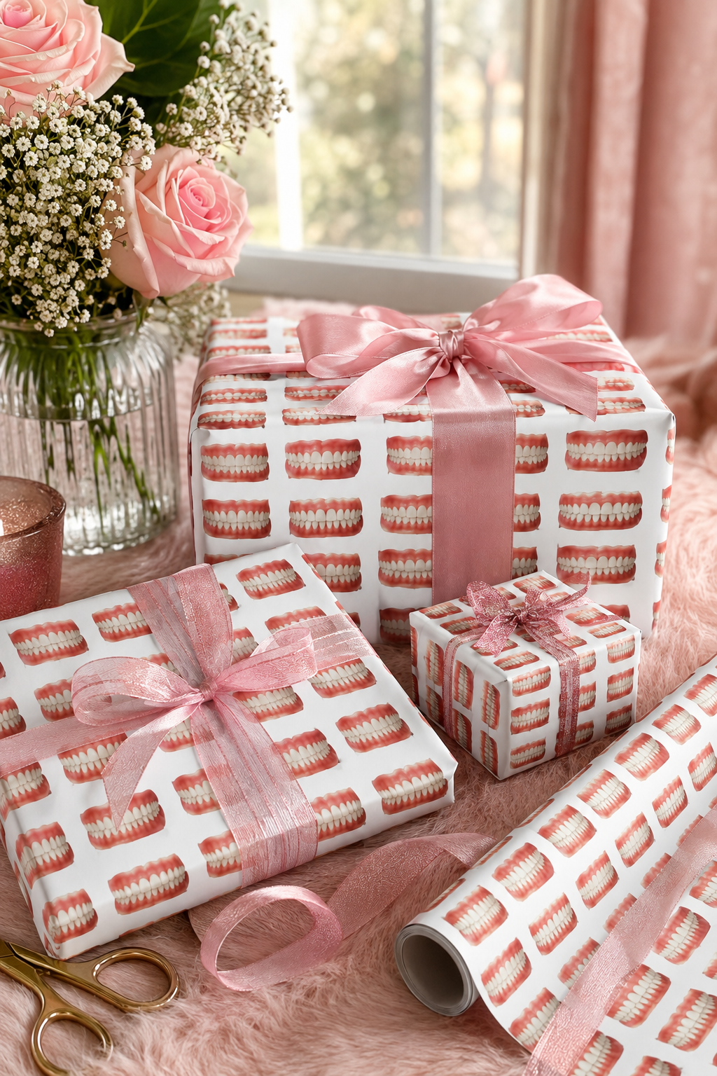 Denture Pattern Wrapping Paper