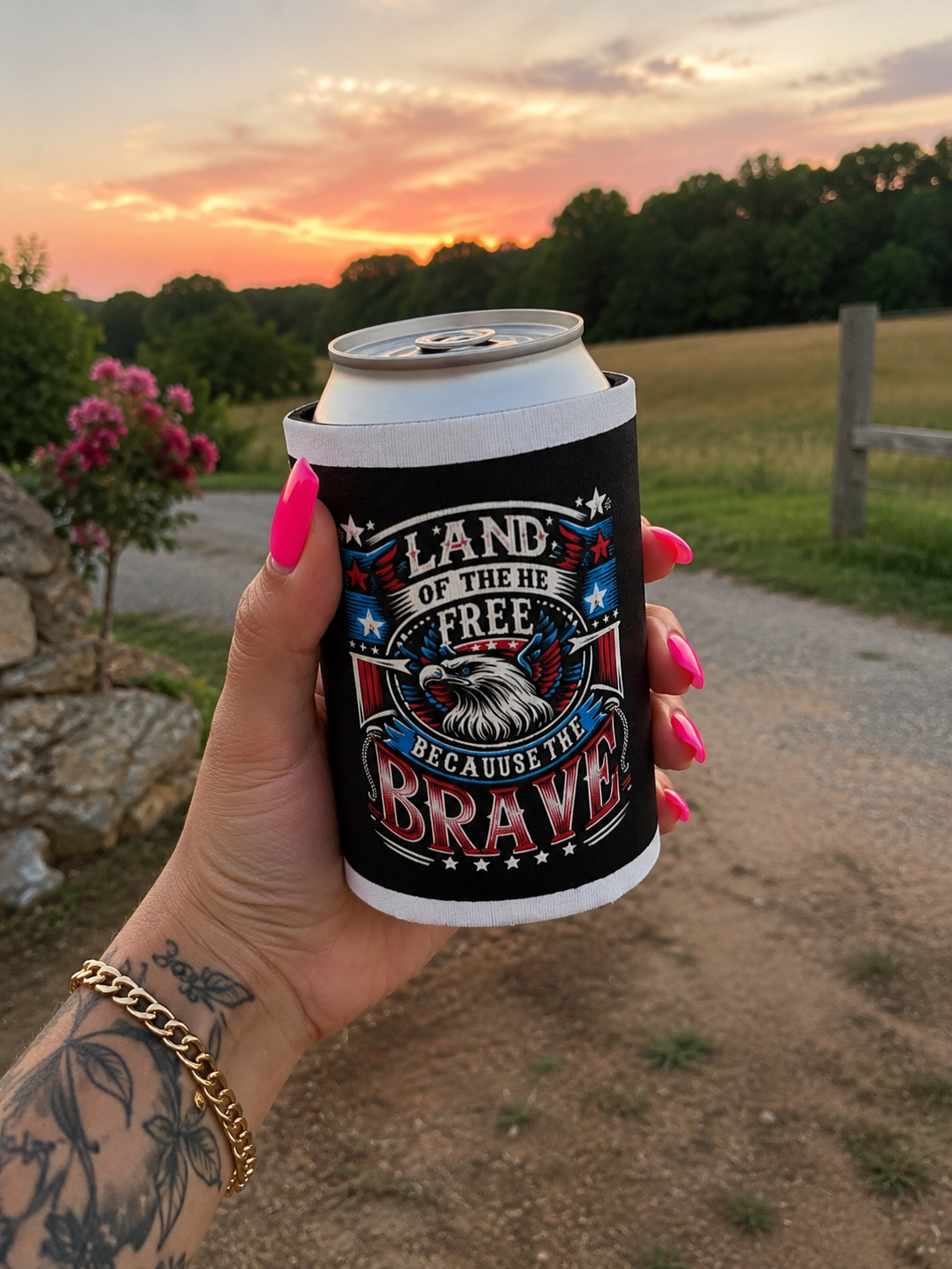 Land of the Free Coozie