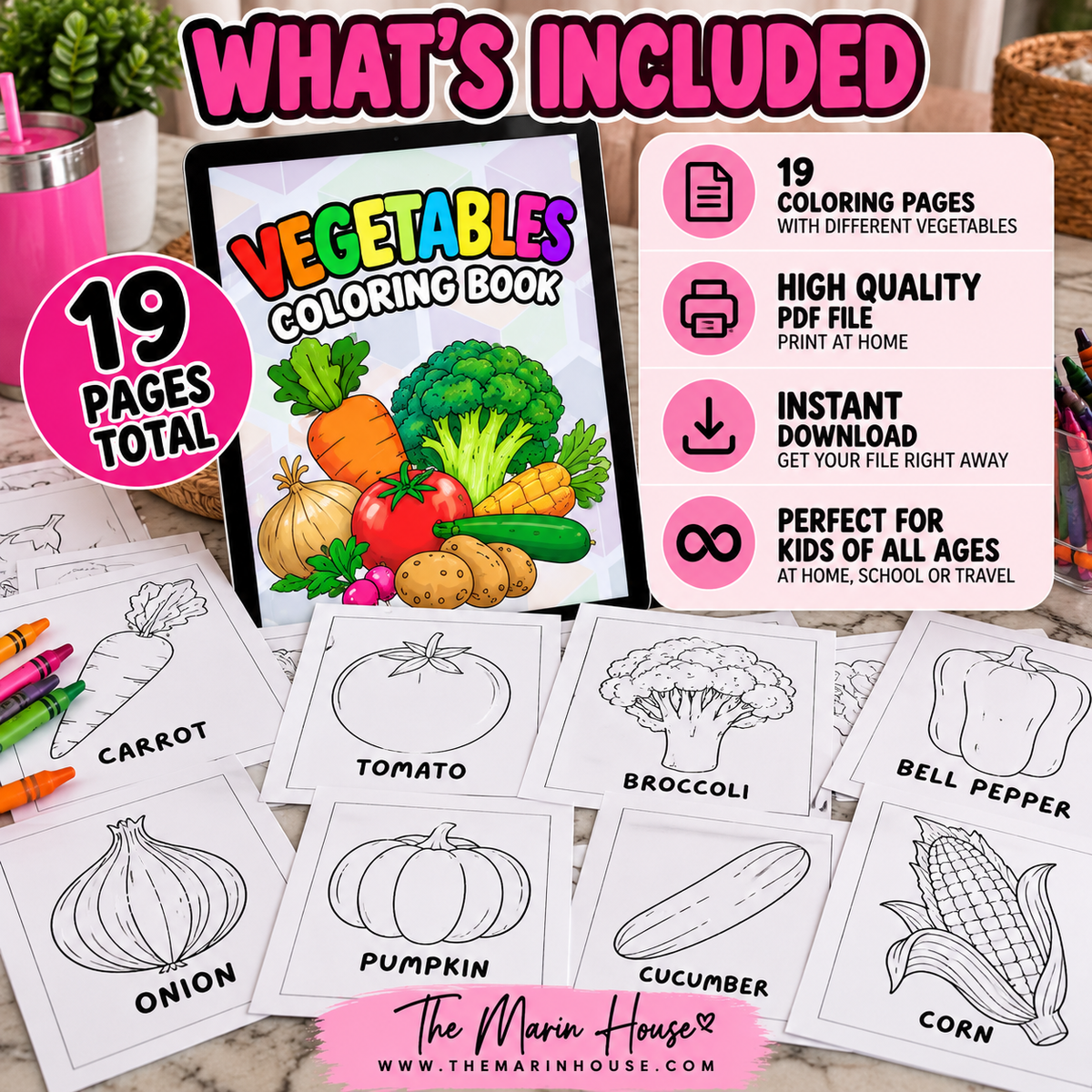 Vegetables Coloring Book Download