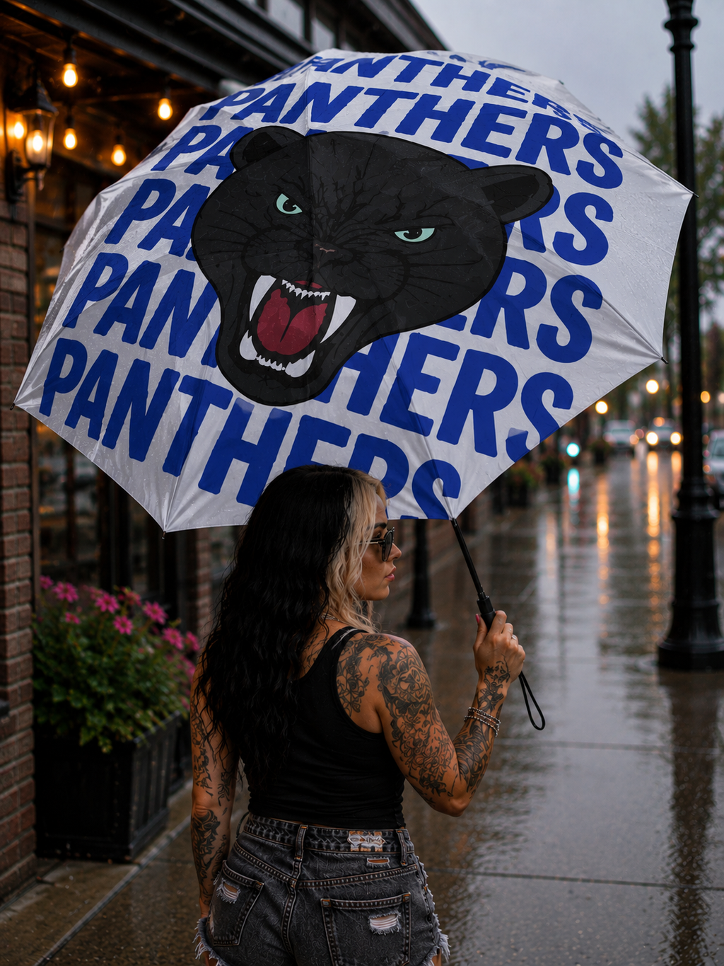 Bold Panther Print Umbrella