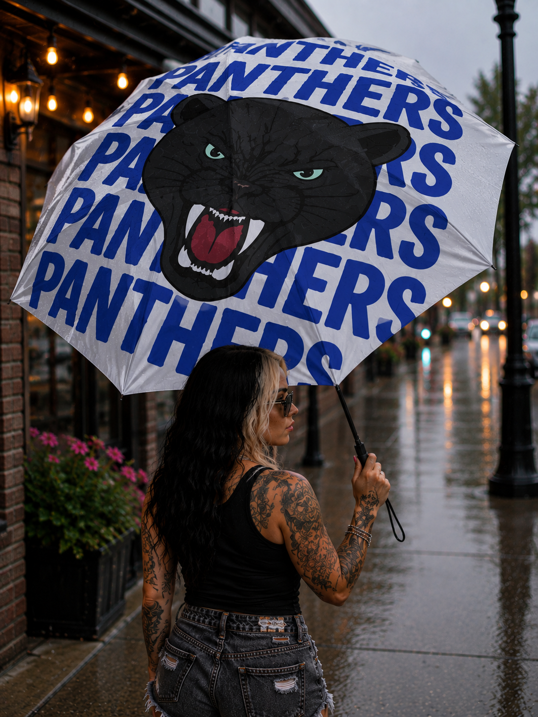 Bold Panther Print Umbrella
