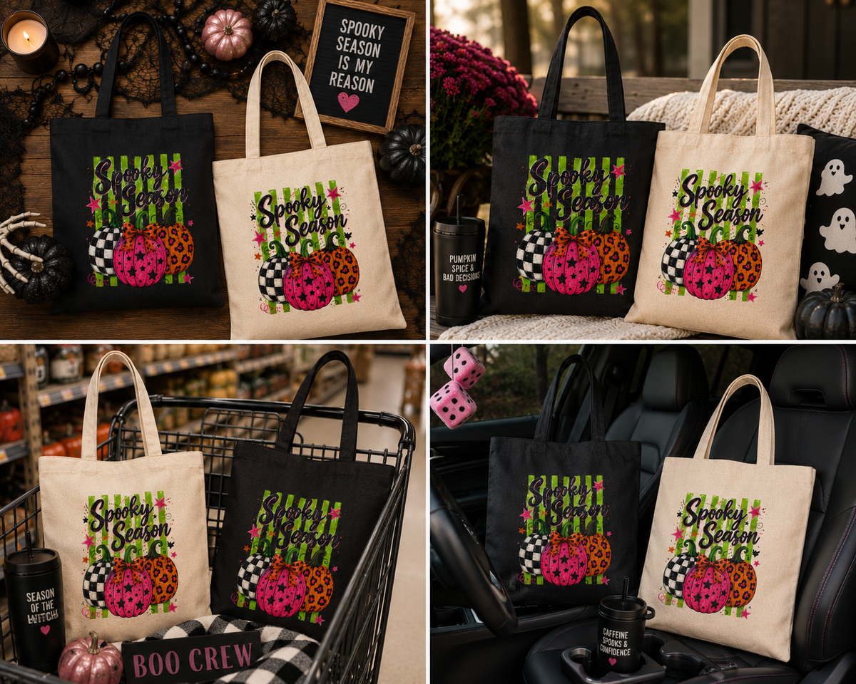 Spooky Season Pumpkin Tote Bag