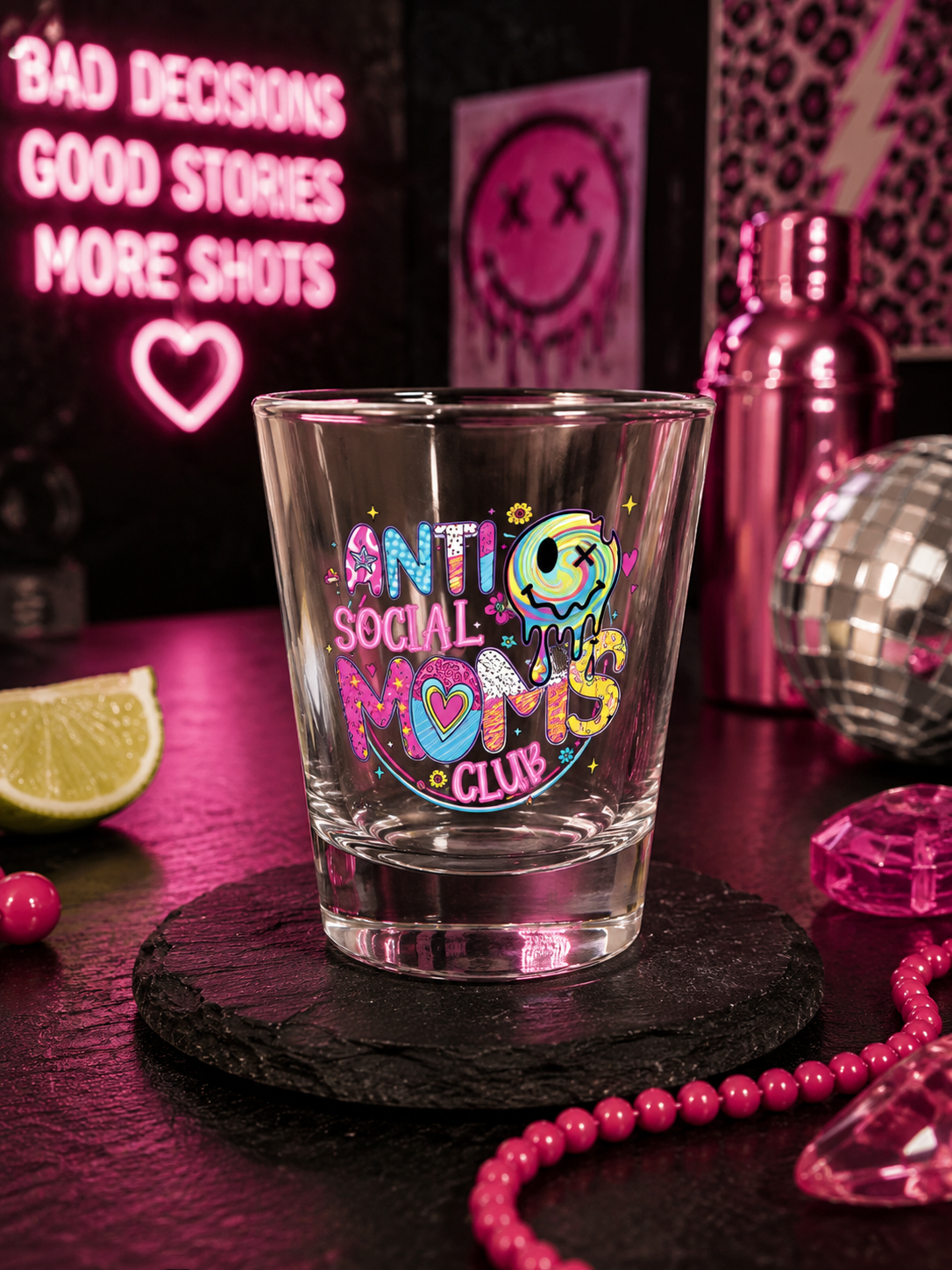 Anti Social Moms Club Shot Glass
