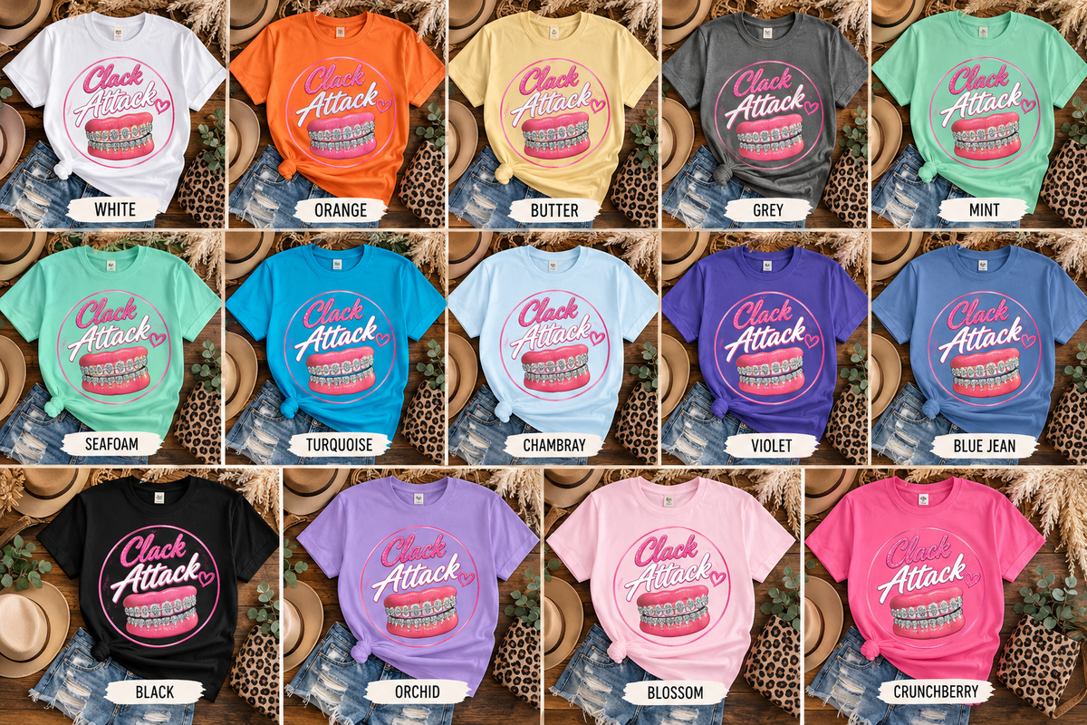 Clack Attack Blingy Denture T-shirt