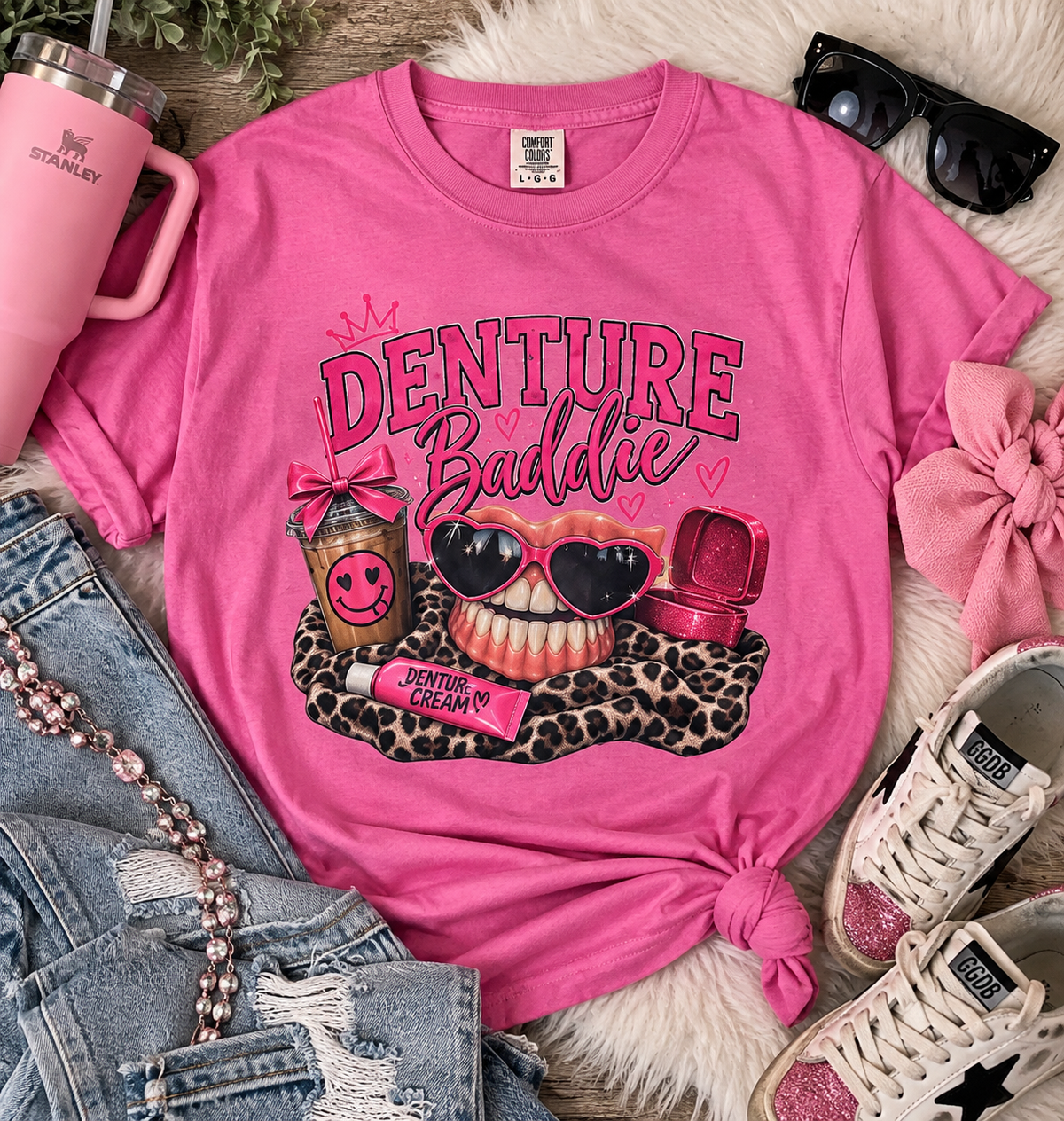 Preppy Denture Baddie Gilden T-Shirt