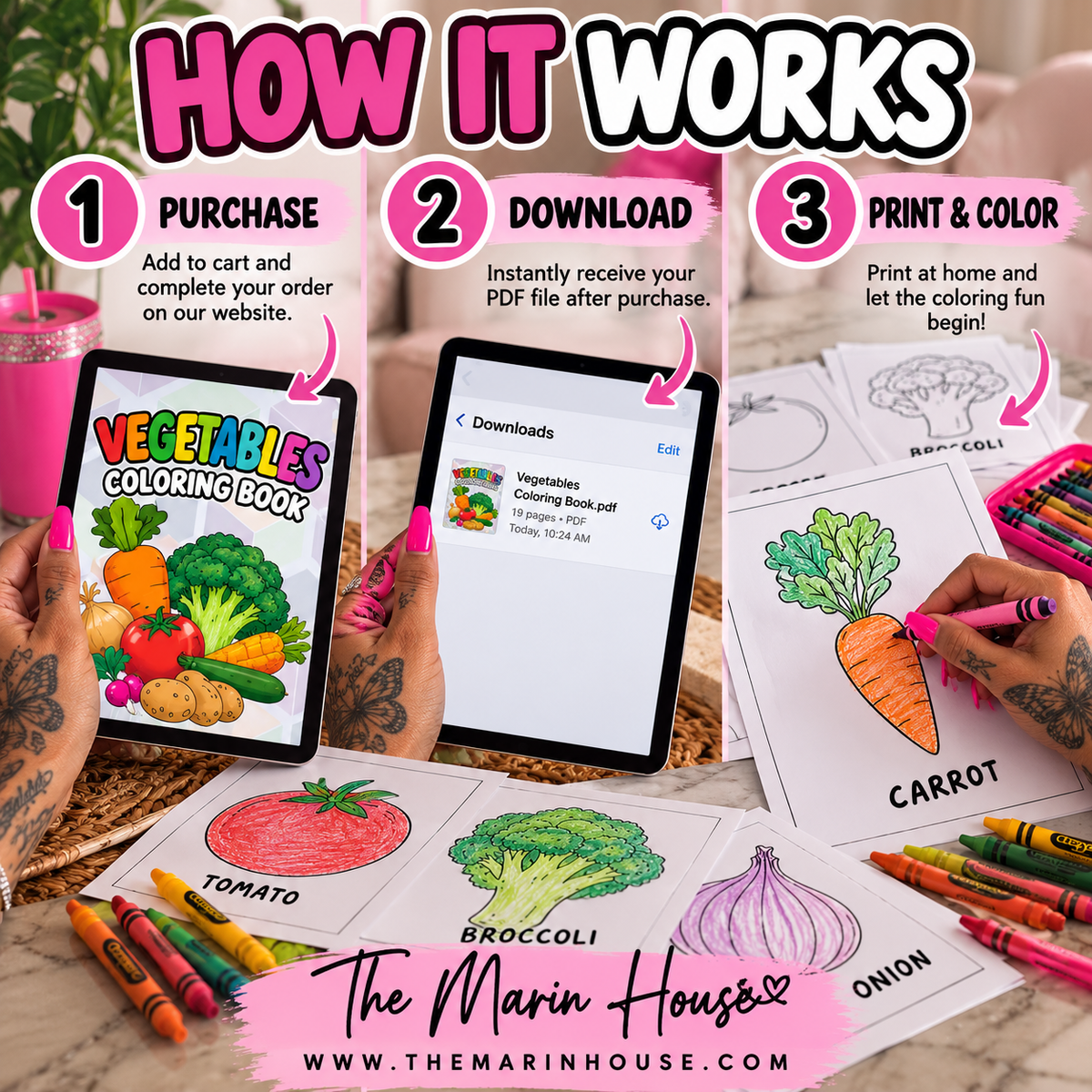 Vegetables Coloring Book Download
