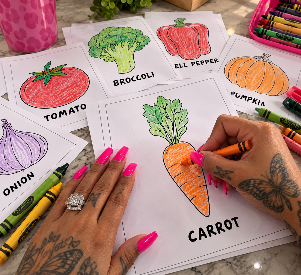 Vegetables Coloring Book Download