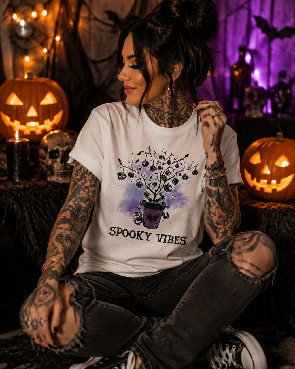 Spooky EYE BALL tree T-Shirt