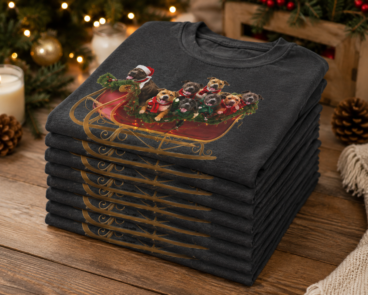 Pit Bulls Sleigh T-Shirt