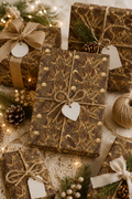 Brown Antler Pattern Wrapping Paper