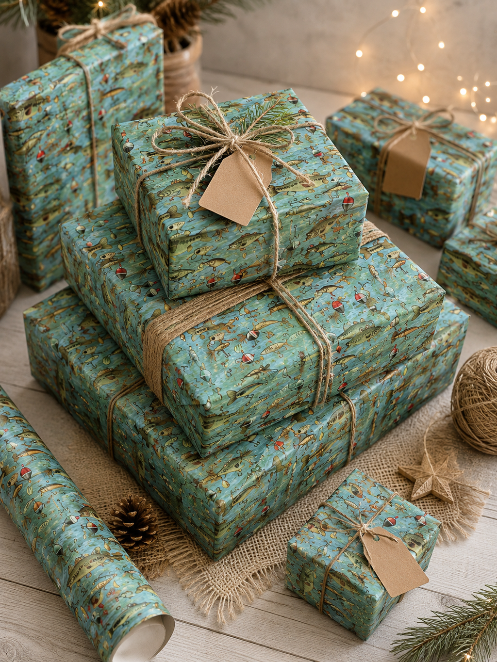 Fish Pattern Wrapping Paper