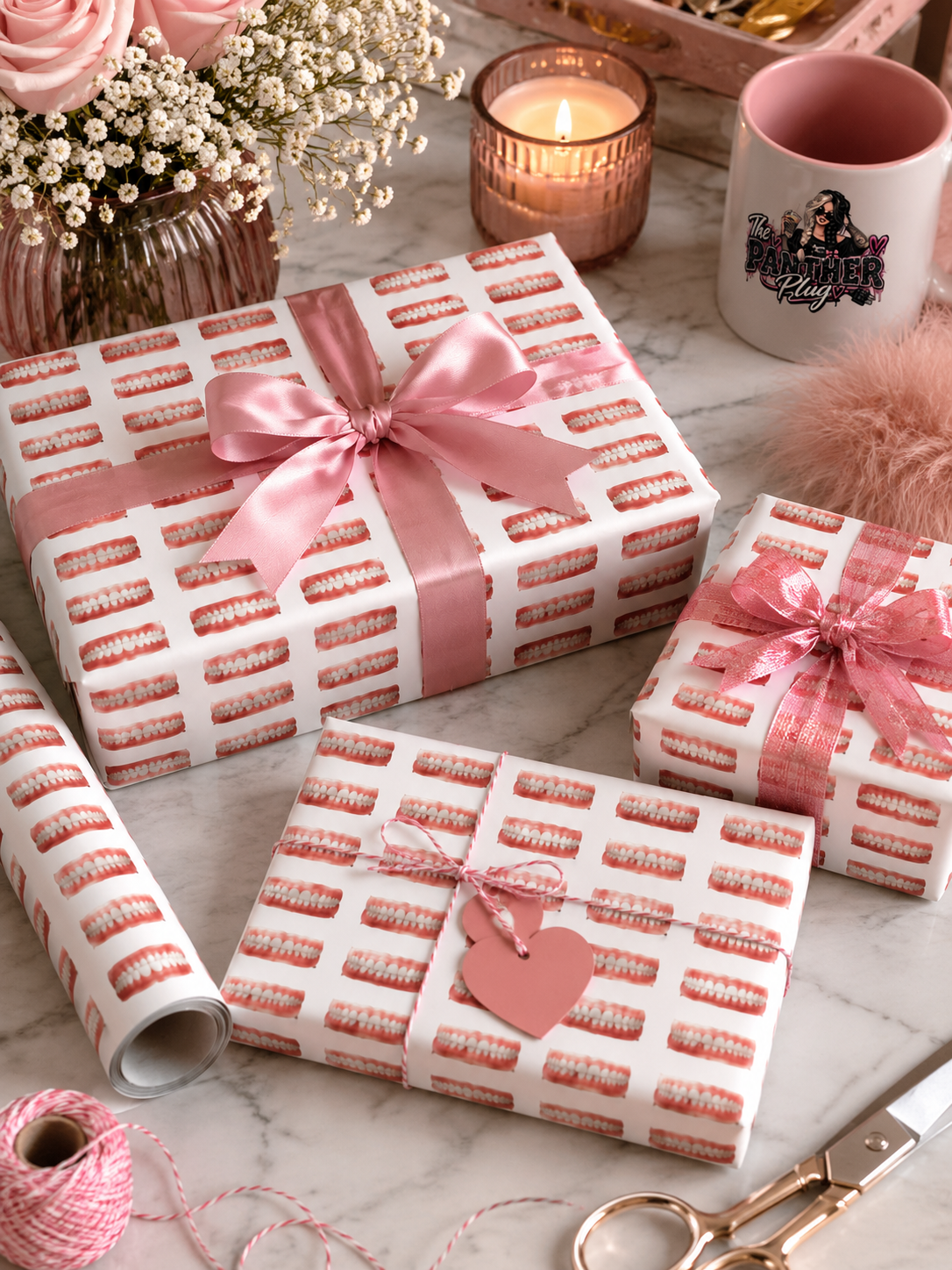 Denture Pattern Wrapping Paper