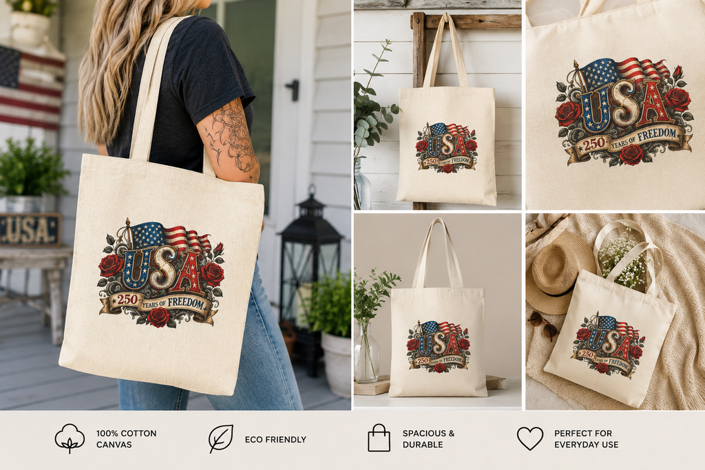 250 USA Cotton Canvas Tote Bag
