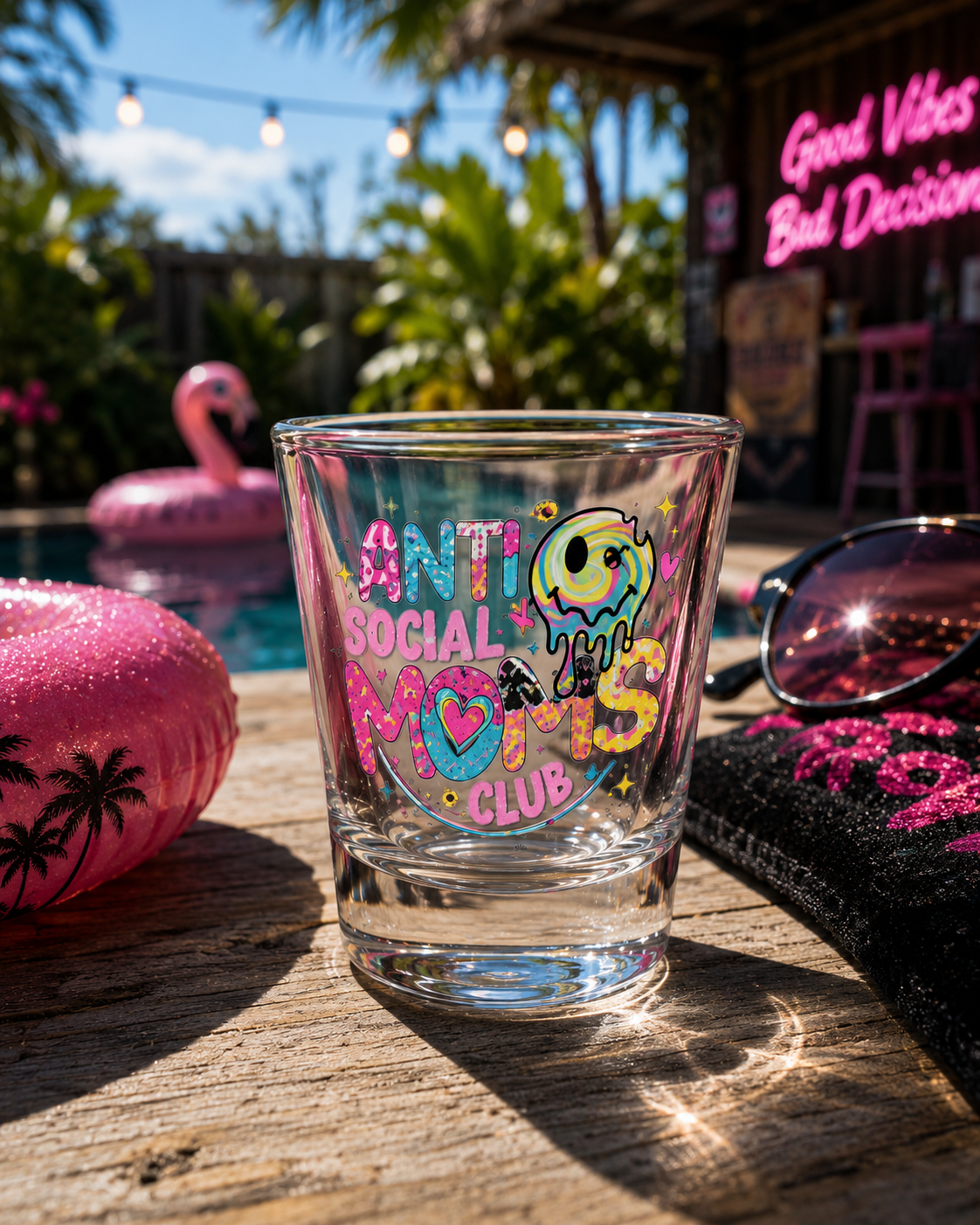 Anti Social Moms Club Shot Glass
