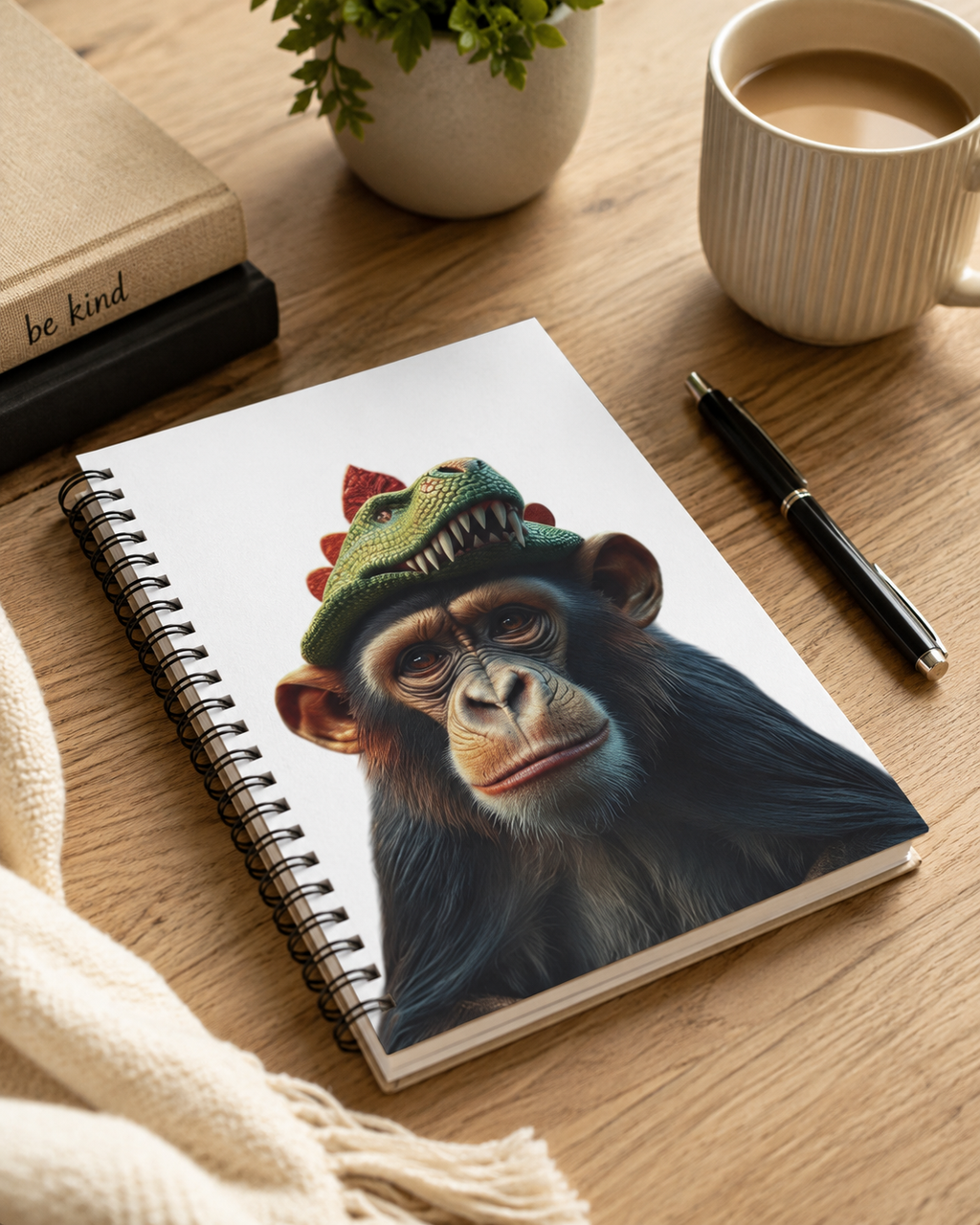 Monkey Whimsical Spiral Notebook