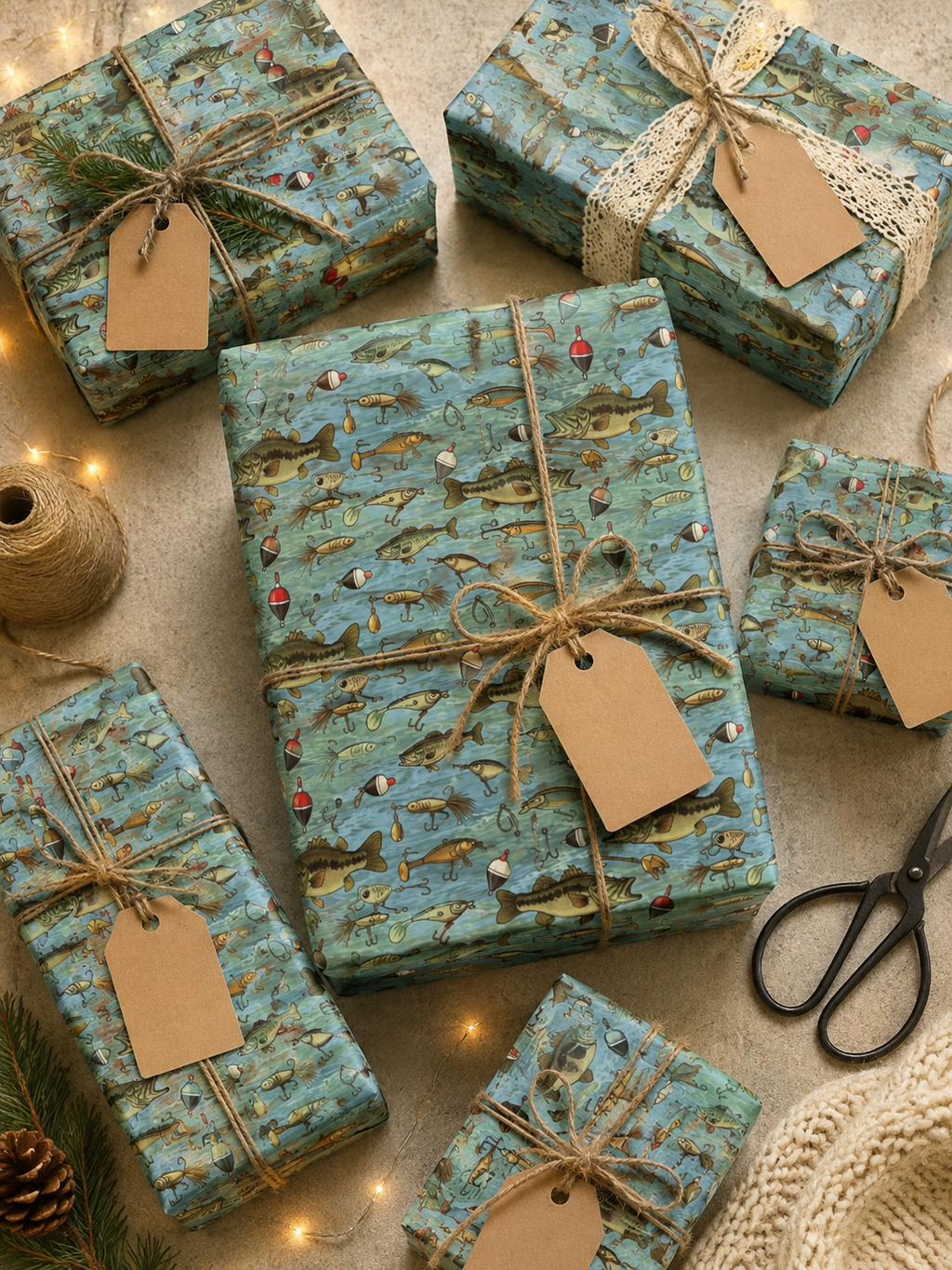 Fish Pattern Wrapping Paper