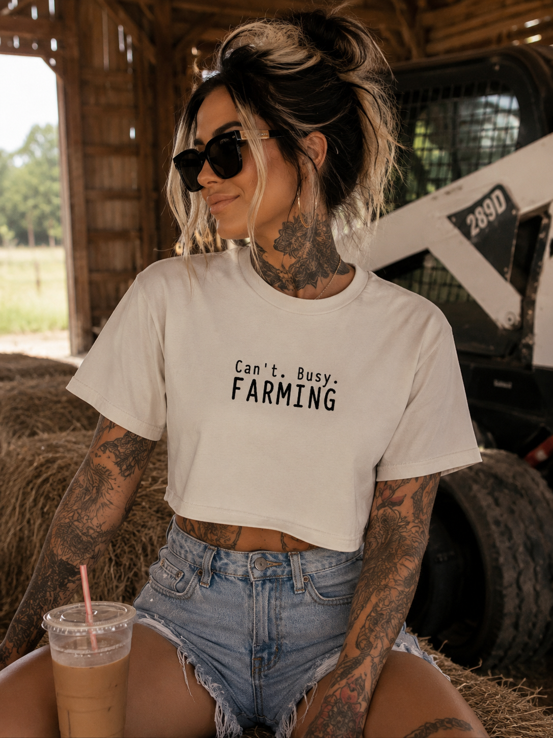 Can't Busy Farming Crop Top Tshirt