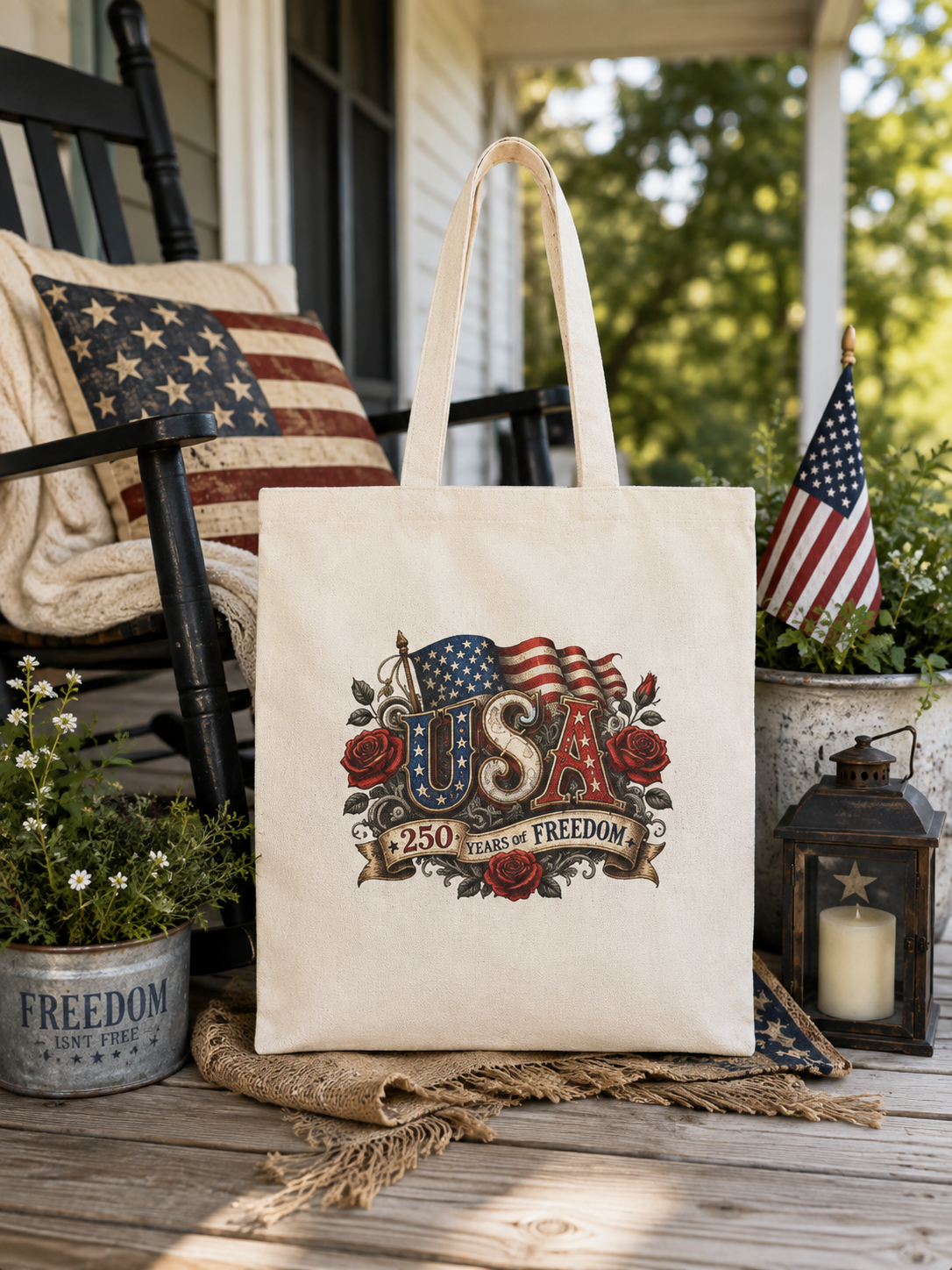 250 USA Cotton Canvas Tote Bag