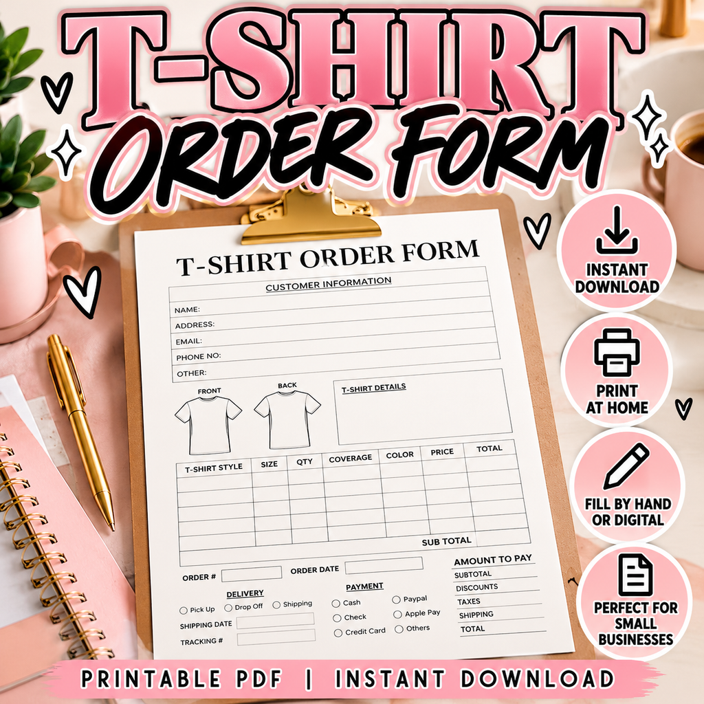 T-Shirt Order Form